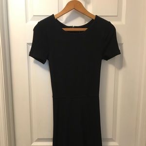 Madewell black fitted dress